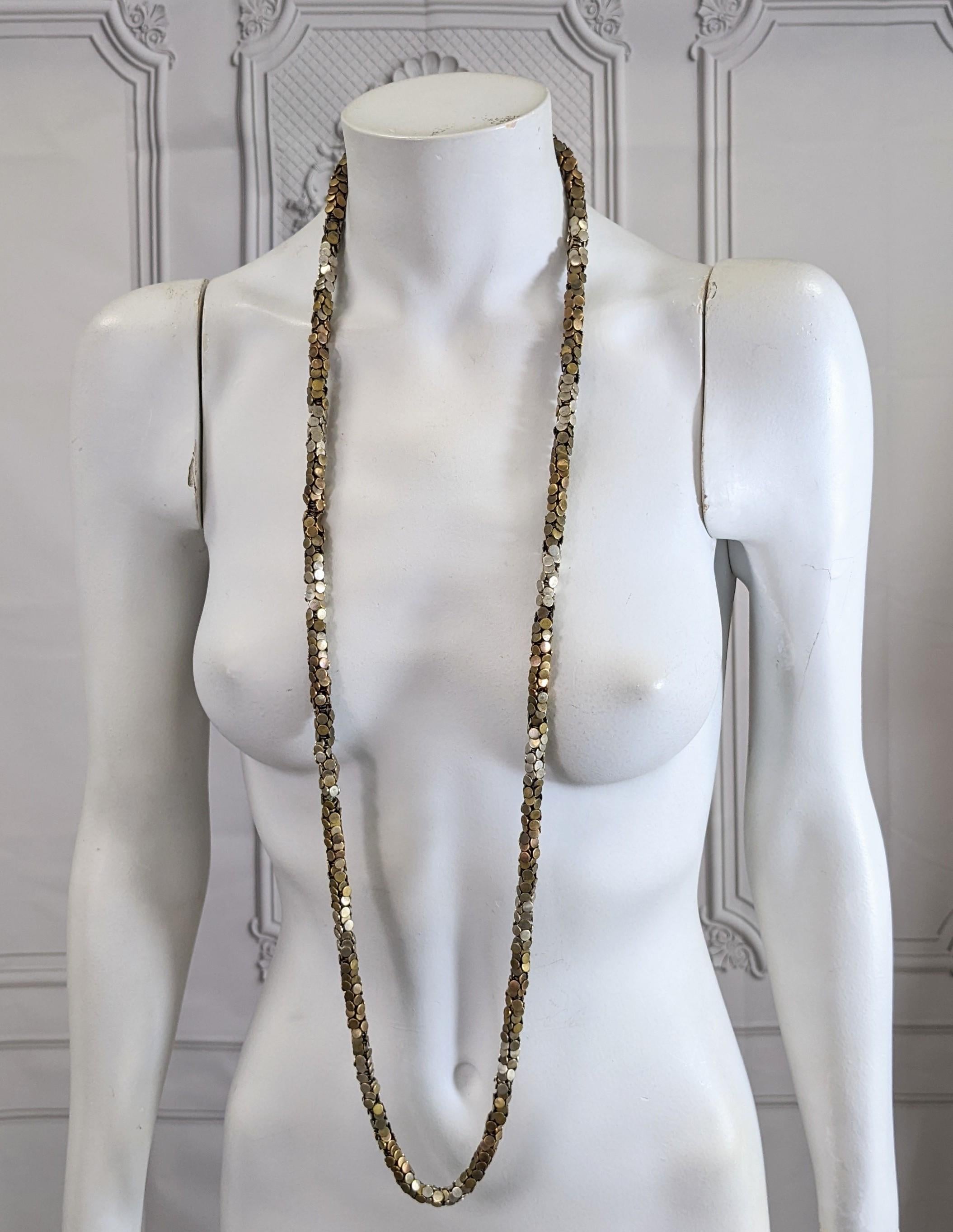 Artisanal Tricolor Nailhead Chain, Artwear Gallery, NY For Sale 2