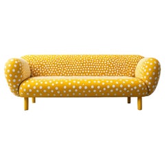 Canapé Artisanal Yellow Polkadot 3 Seater