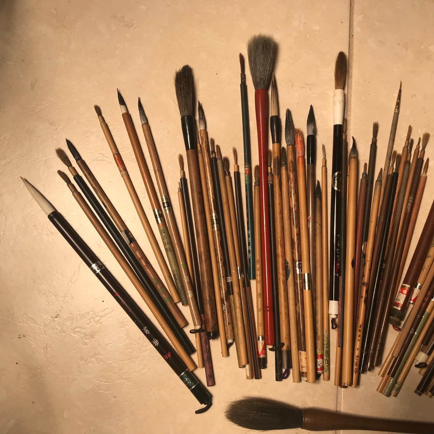 japanese art brushes