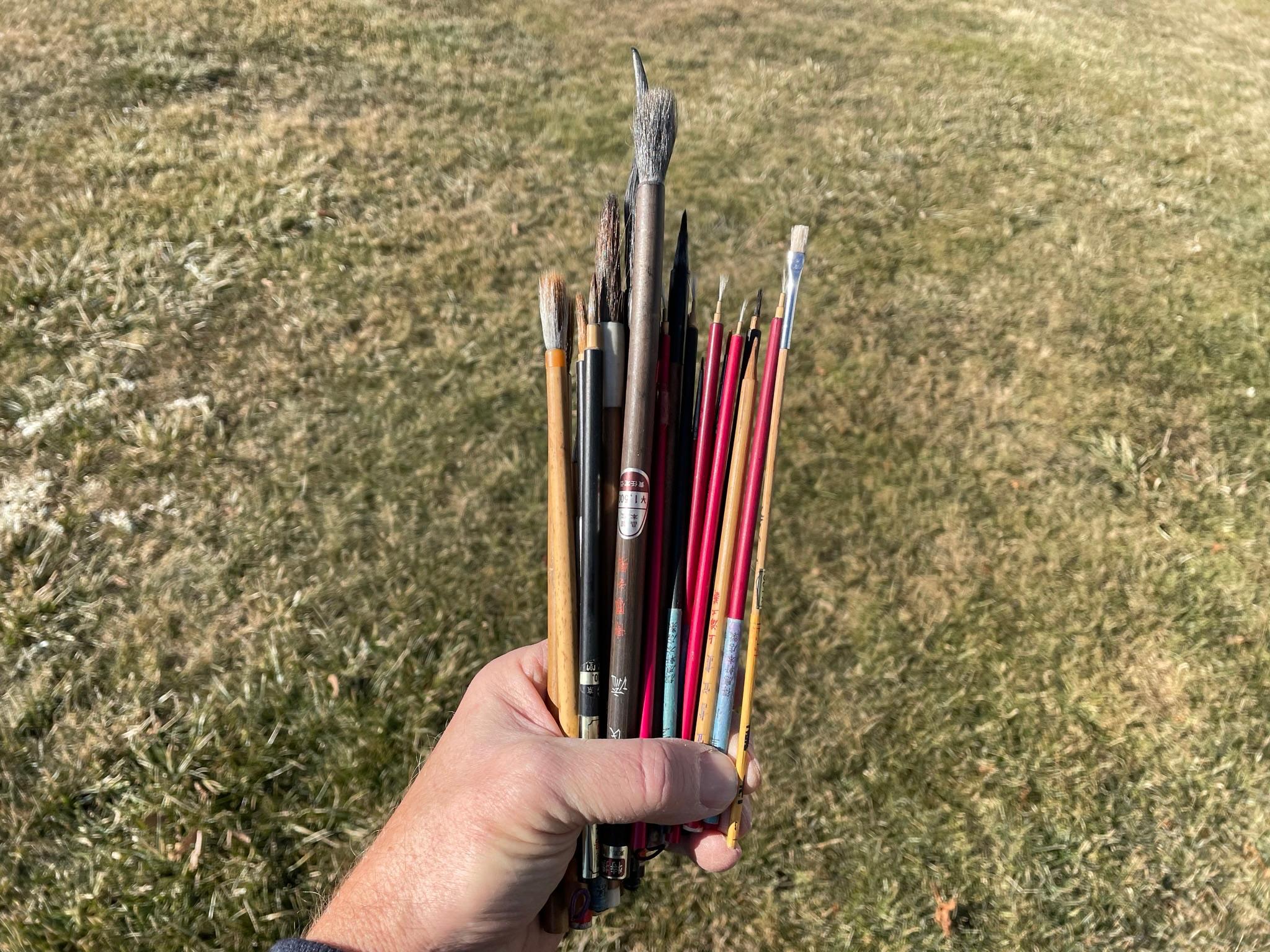 Rare artist brush cache

Recently discovered. This collection of old Chinese and Japanese bamboo paint and calligraphy artist brushes date back to the 1940s. The bundle includes new and used examples some still in their original mint encasements