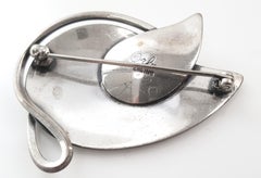 Artist 1950s Modern Sterling Set OpenworkLeaves RebajesProtege Earrings & Brooch