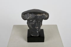 Artista Sunol Alvar Scultura di metà secolo di un busto di Matador in bronzo composito