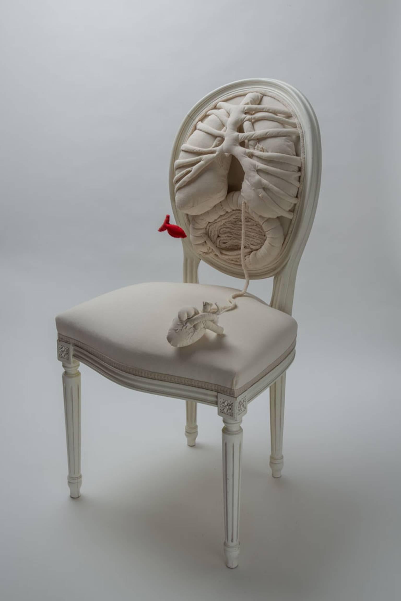 Embroidered Artist Armchair, 2014, Paris, France For Sale