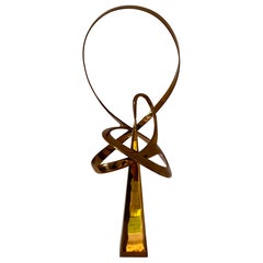 Artist Bill Keating "Unique" Large Bronze Kinetic Sculpture titled "Images" 1992