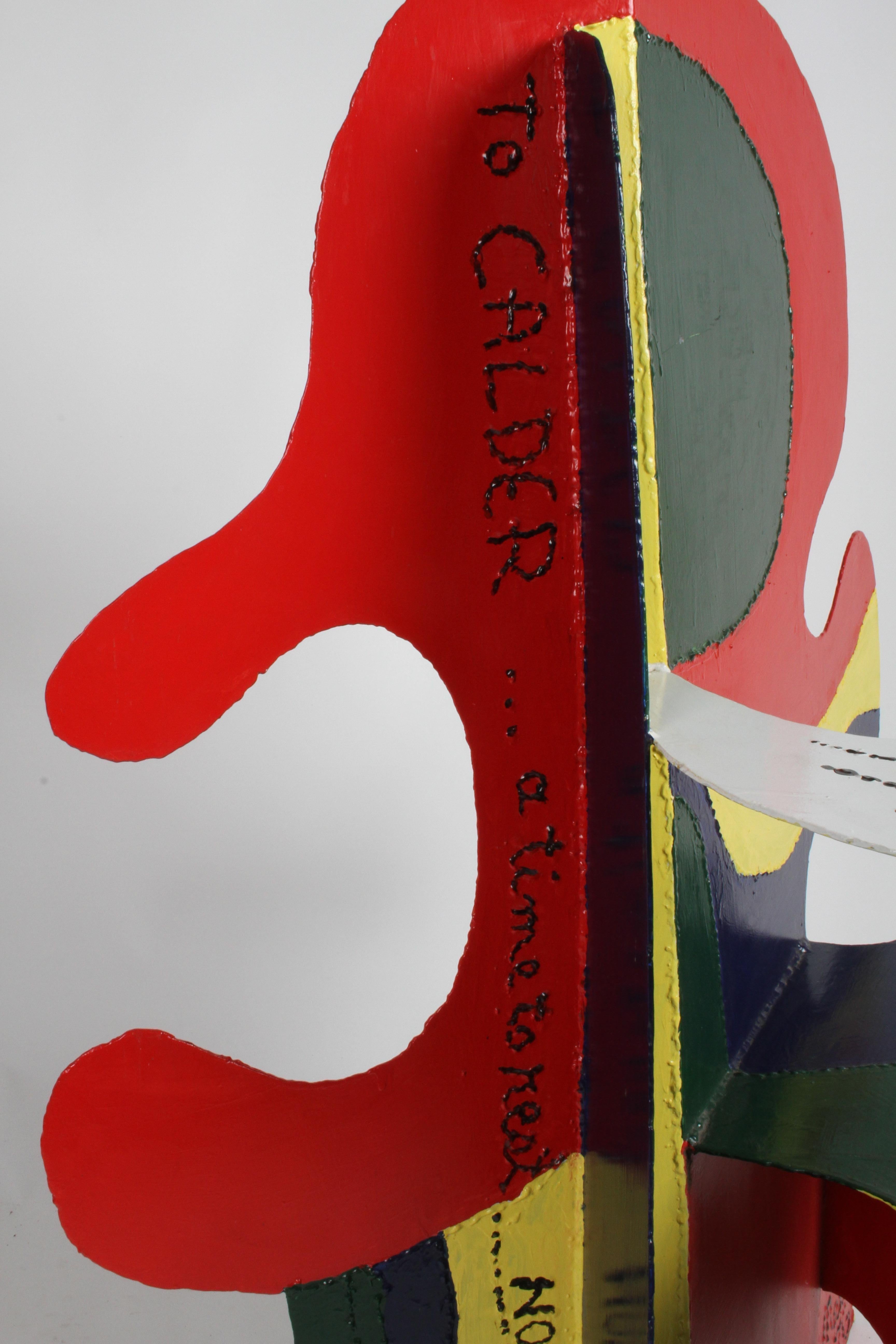 Artist Brother Mel Meyer's Homage to Alexander Calder 11/11/76 Chair Sculpture For Sale 2