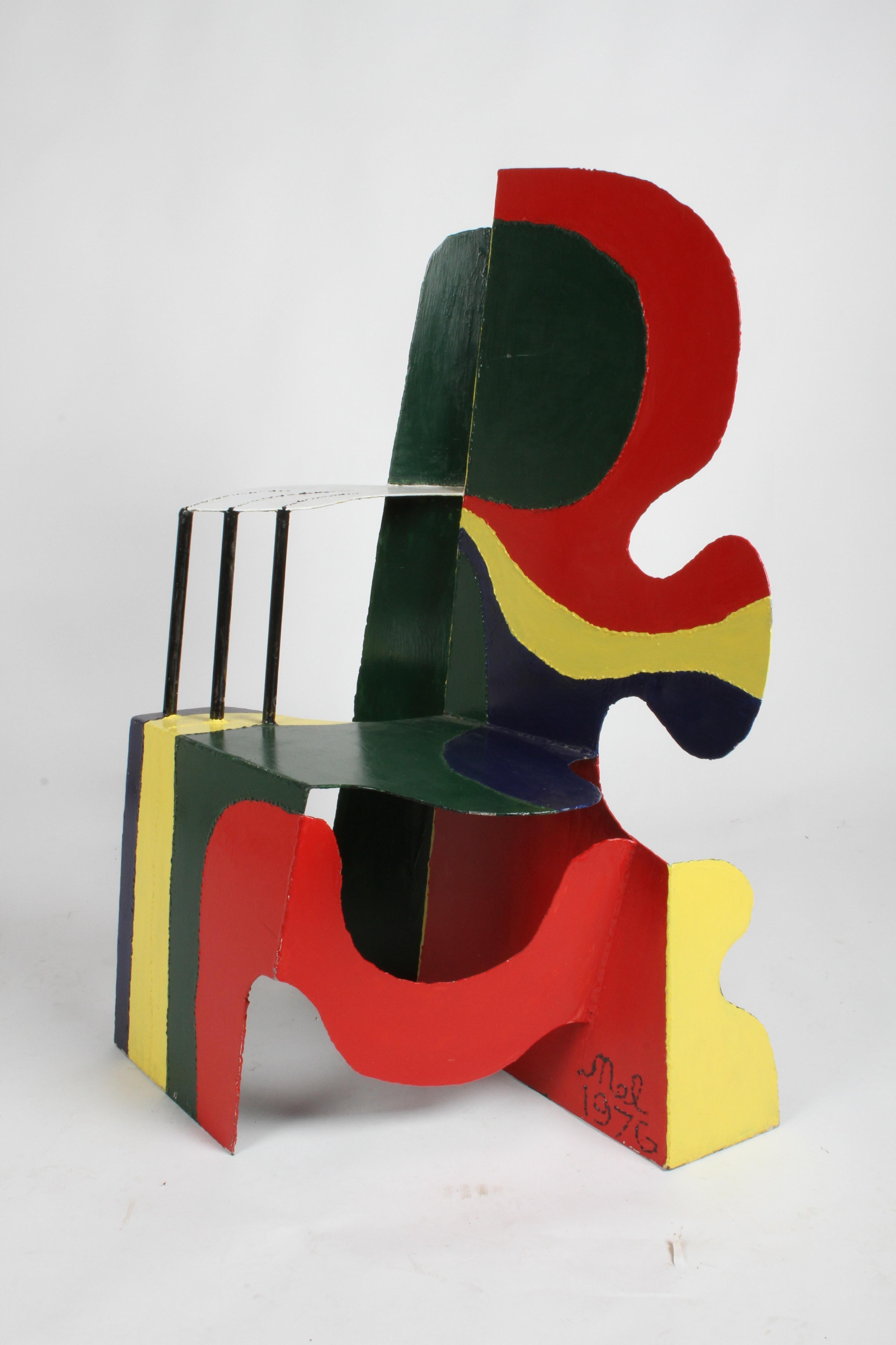 Artist Brother Mel Meyer's Homage to Alexander Calder 11/11/76 Chair Sculpture For Sale 9