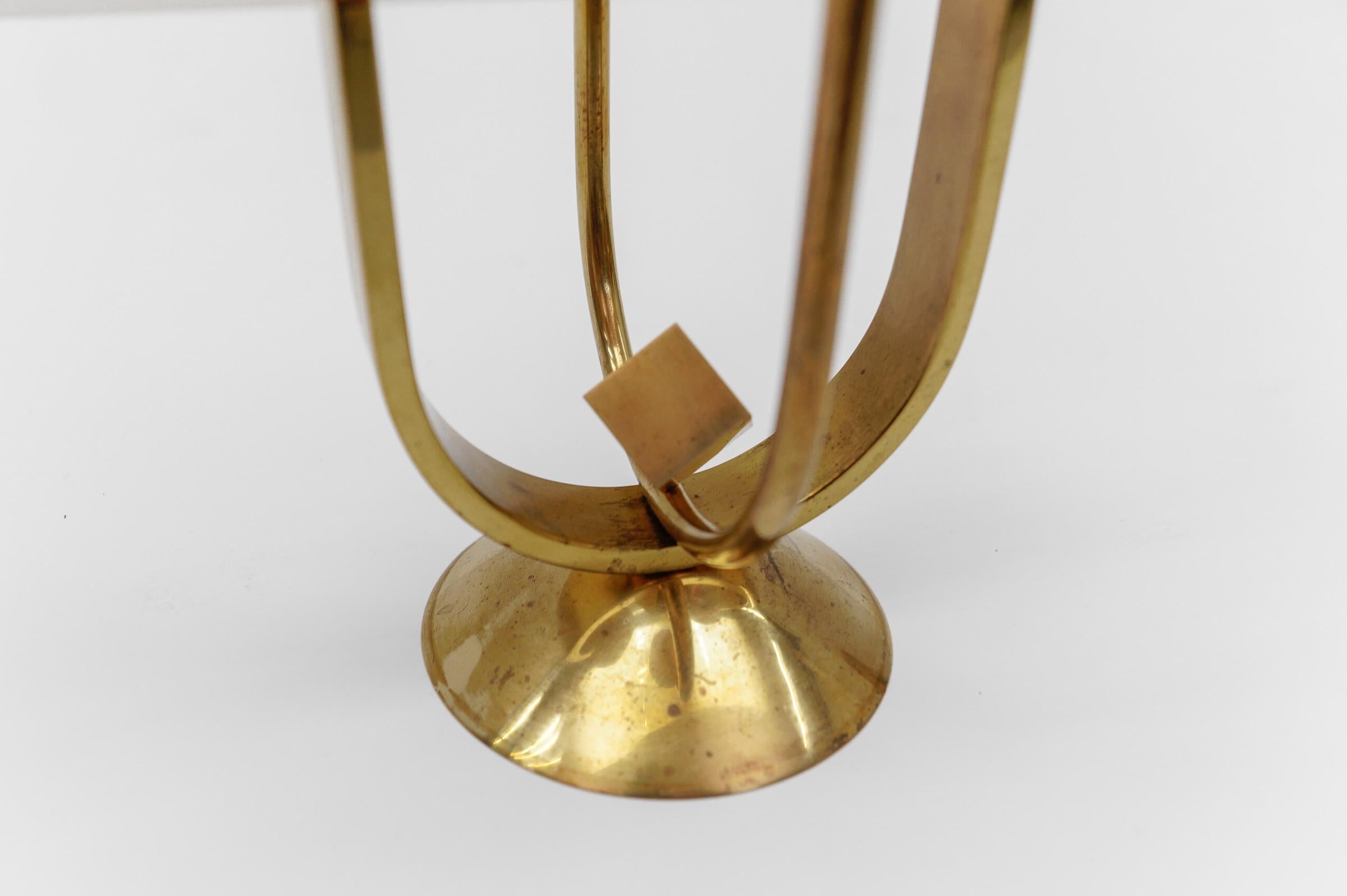 Artist Brutalist Candleholder Made in Brass and Copper, 1960s Austria For Sale 8