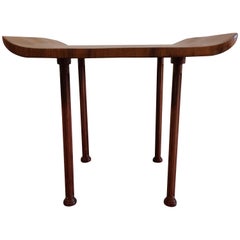 Artist Craftsman Side Table Freeform, Wood, Brown