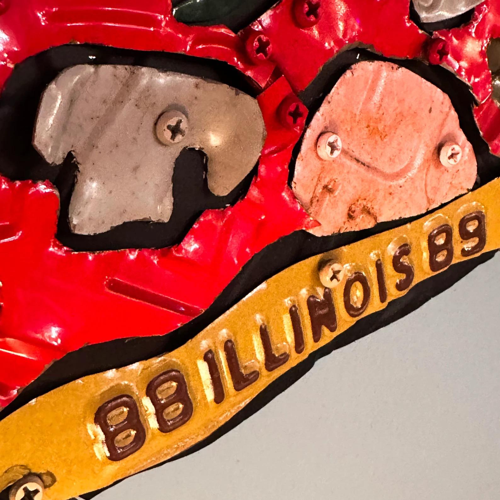American Artist Derek Christensen Original License Plate Pizza Pop Art, Pop Art Signed For Sale