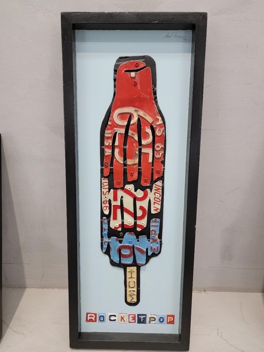 Metallo Artista Derek Christensen, Pop Art originale firmata - Set di 5 in vendita