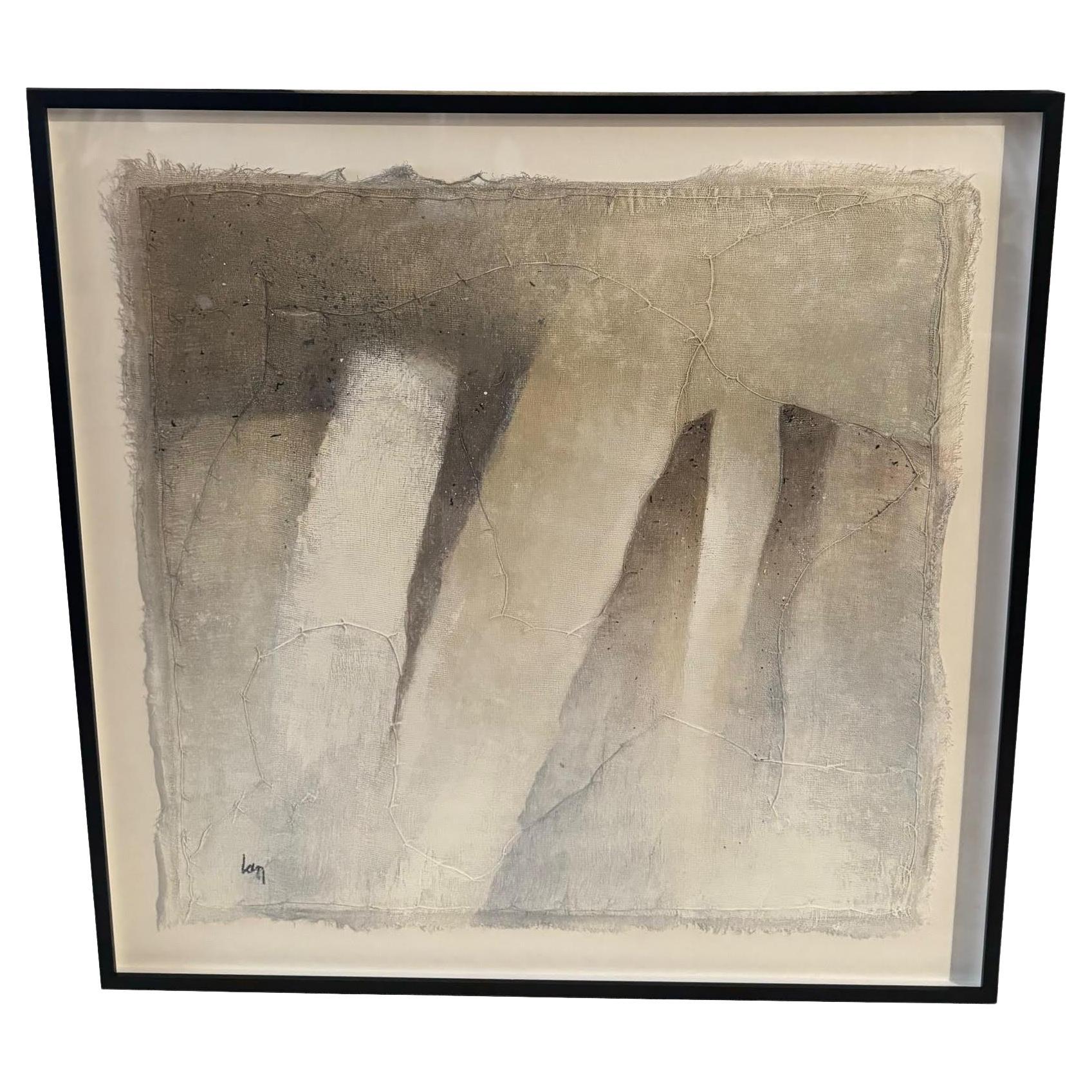Artist Diane Petry Textured Canvas Acrylic Painting, Belgium, Contemporary
