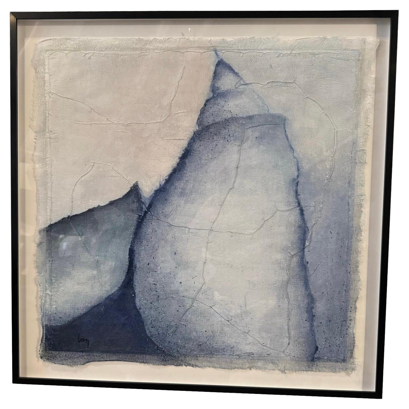 Artist Diane Petry Textured Canvas Acrylic Painting, Belgium, Contemporary