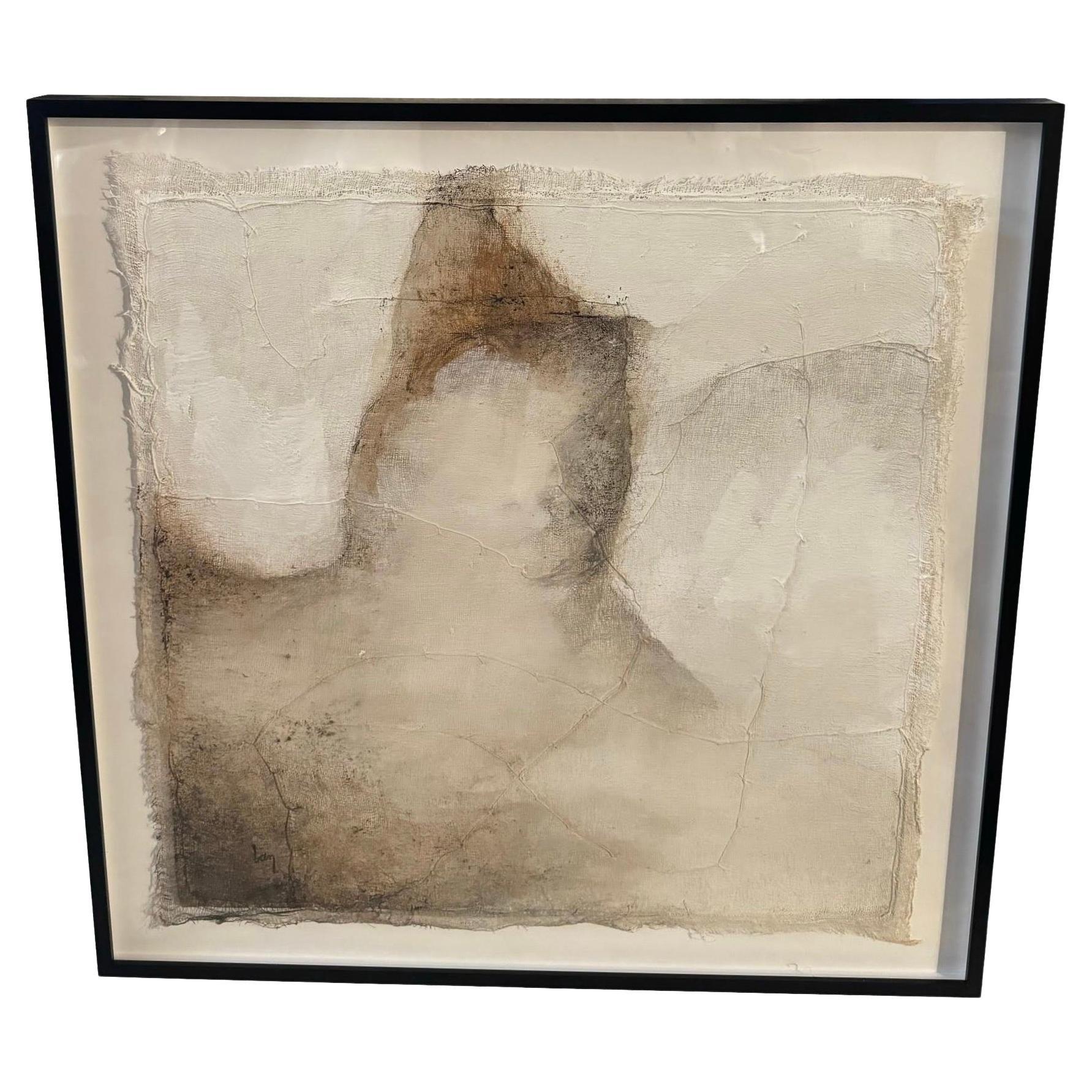 Artist Diane Petry Textured Canvas Acrylic Painting, Belgium, Contemporary