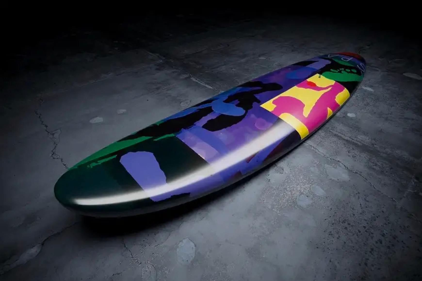 Hand-Painted Artist Edition Limited Edition Surf Board by Graham Gillmore for Beau Lake For Sale
