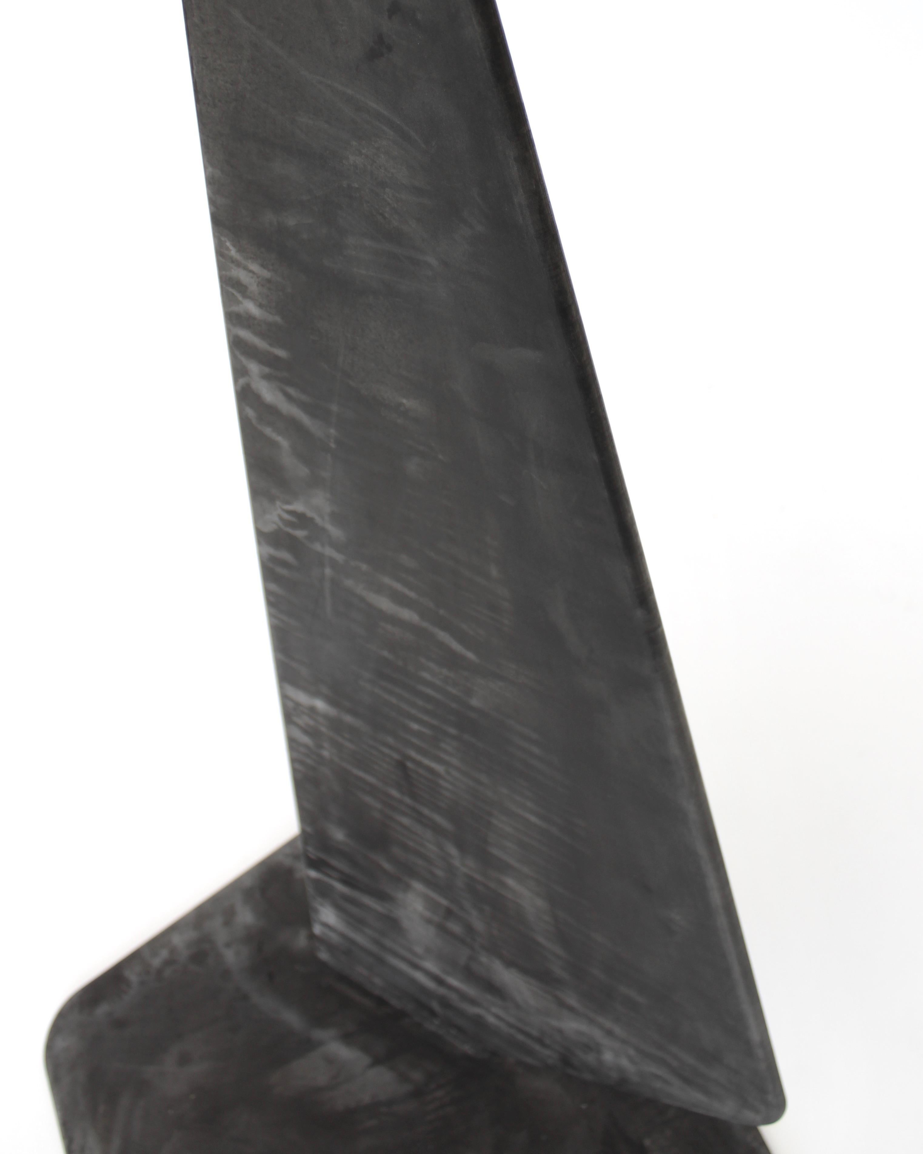 Artist Elliot Bergman Patinated Dark Charcoal Gray to Black Aluminum Sculpture  5