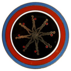 Artist Ernest Tino Trova - Falling Man Medallion - 1970s Art Jewelry Pendant