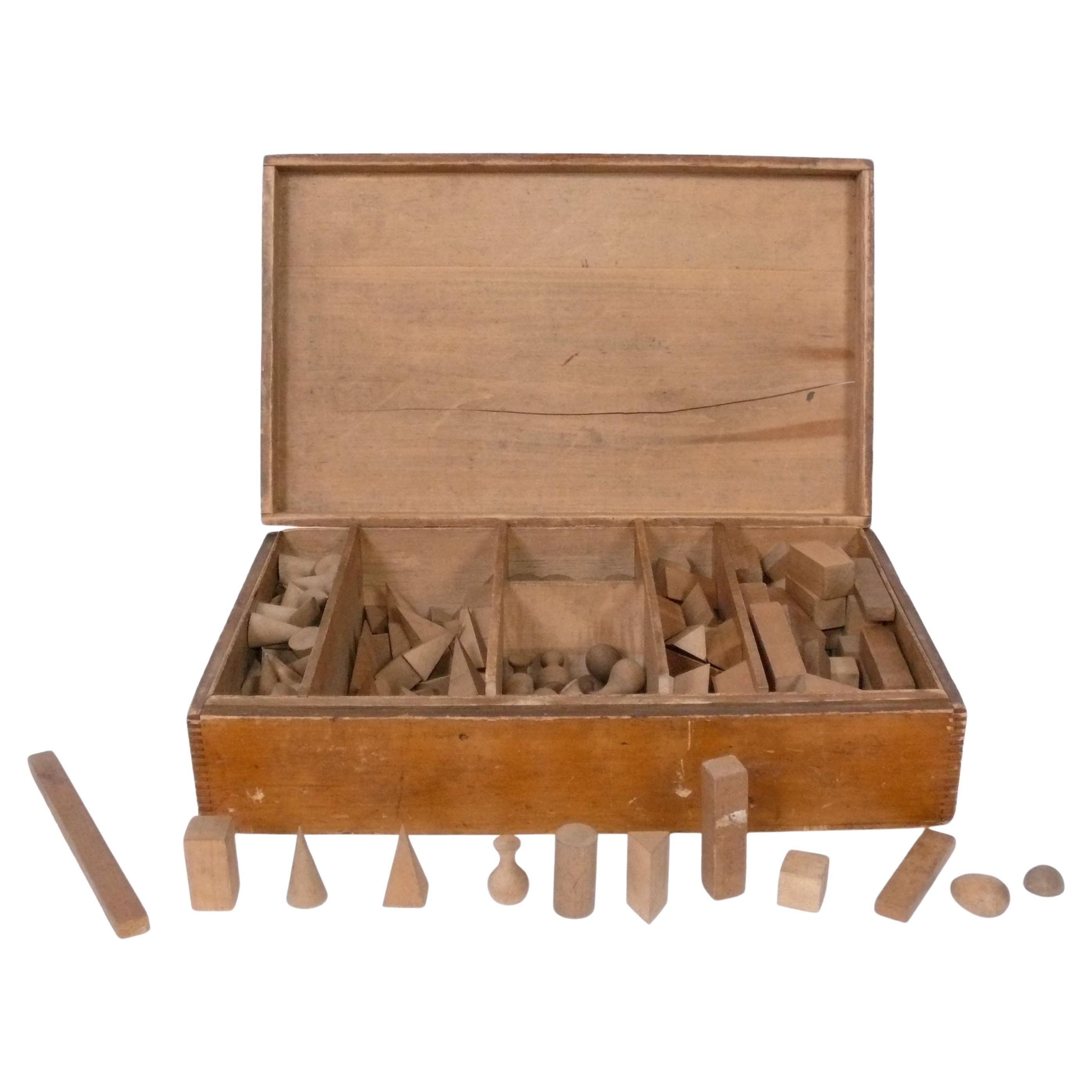 Artist Geometric Models in Box circa 1940s