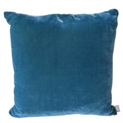 Artist Hand-Dyed Cushions Teal Front Coordinating Blue Green Back