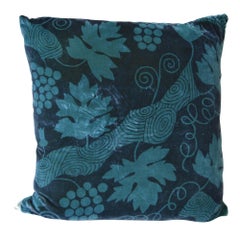 Artist Hand-Dyed Cushions Teal Front Coordinating Solid Back