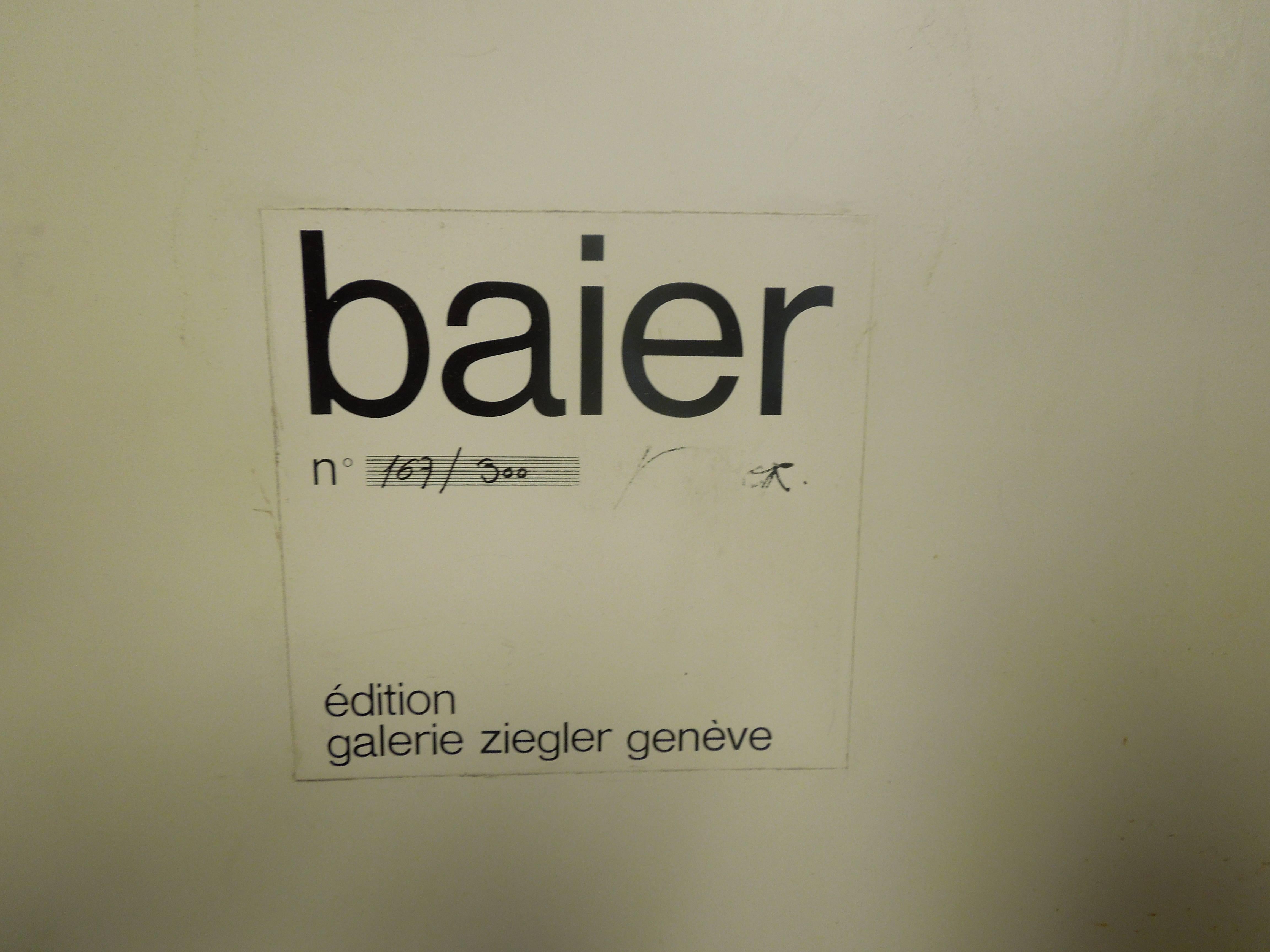 Modern Artist Jean Baier Metal and Wood Abstract, Geneva Gallerie, 1971