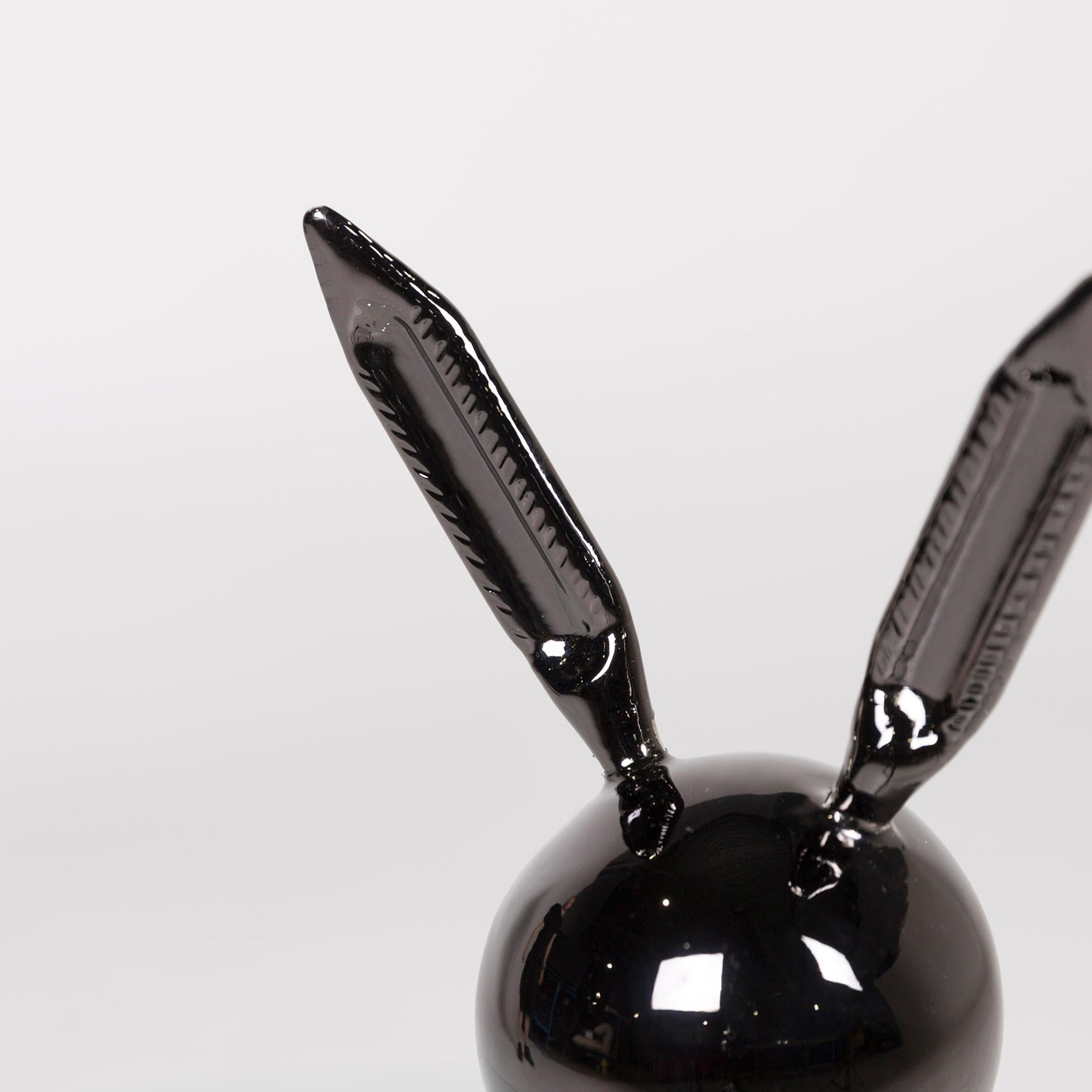 Artist Jeff Koons Black Rabbit Limited Edition 348/500 Zinc Alloy with OVP 1
