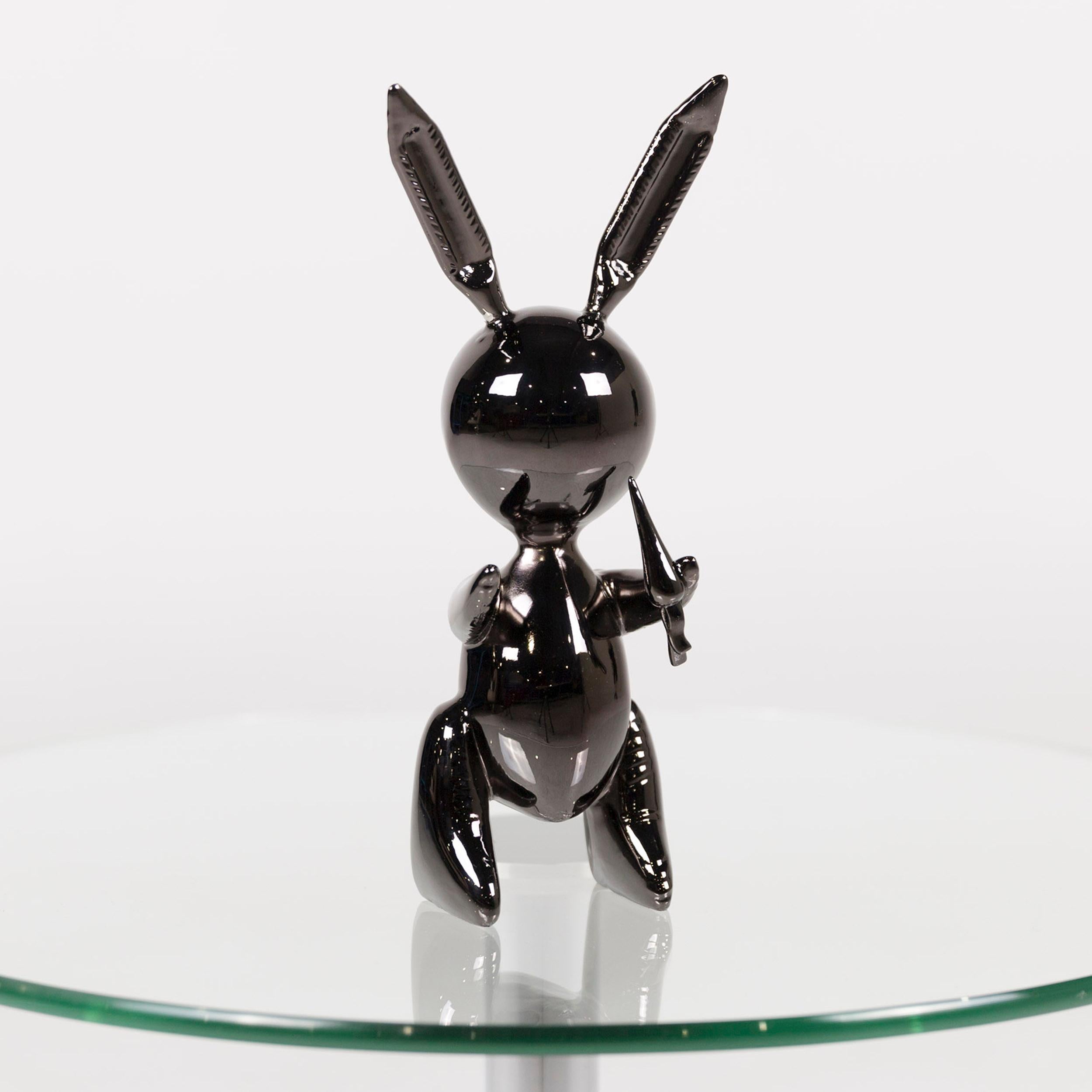 Contemporary Artist Jeff Koons Black Rabbit Limited Edition 348/500 Zinc Alloy with OVP