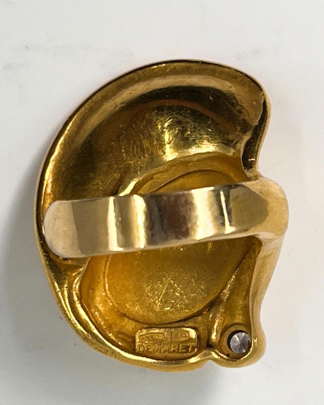 Women's or Men's Artist Jewel Claude Wesel for Fernand Demaret Opal For Sale