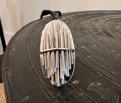 Gioiello d'artista Pol Bury (Artist) Anello cinetico "Bastonicini" in oro bianco 18K 2005