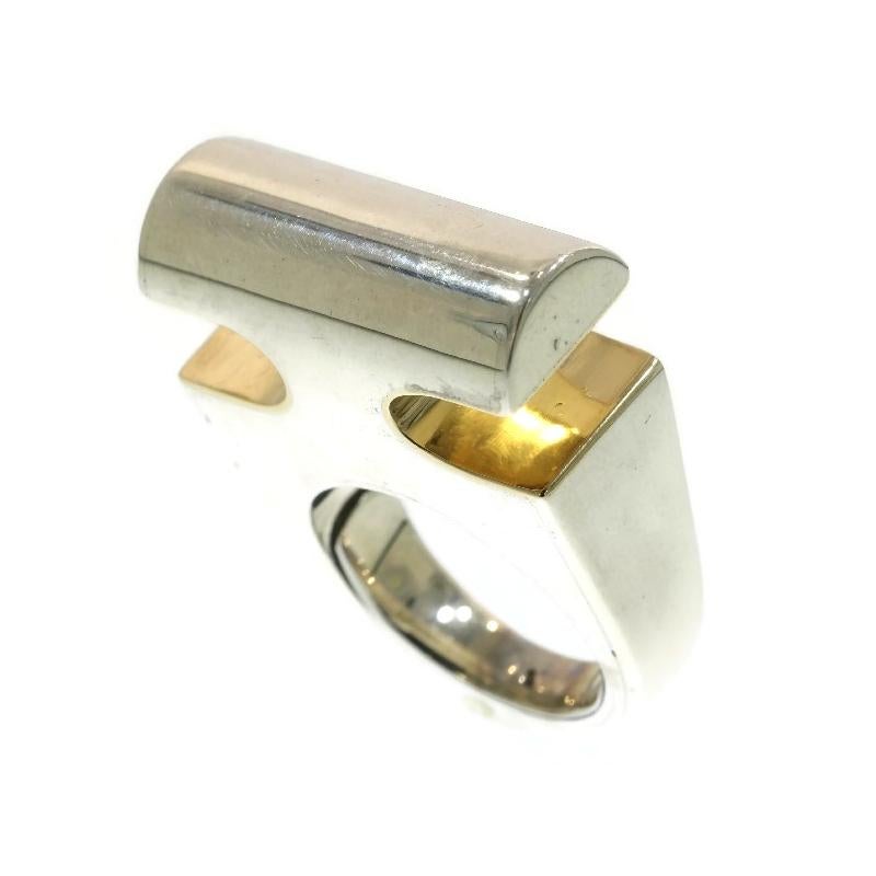 Artist Jewelry Chris Steenbergen Silver and Gold Ring For Sale 4