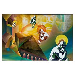 Peinture abstraite acrylique sur toile de l'artiste Jose Manuel Giraldez Ramos