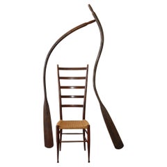 Artist Lawrence Argent (1957-2017) Life Size Bent Iron Rowing Oars Sculpture