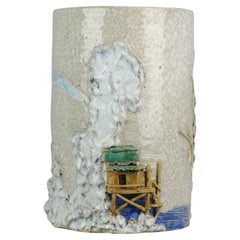 Chinesisches Porzellan des Künstlers Liang Ju Cheng Proc Bitong, Bitong-Bürstenkanne, ca. 1980