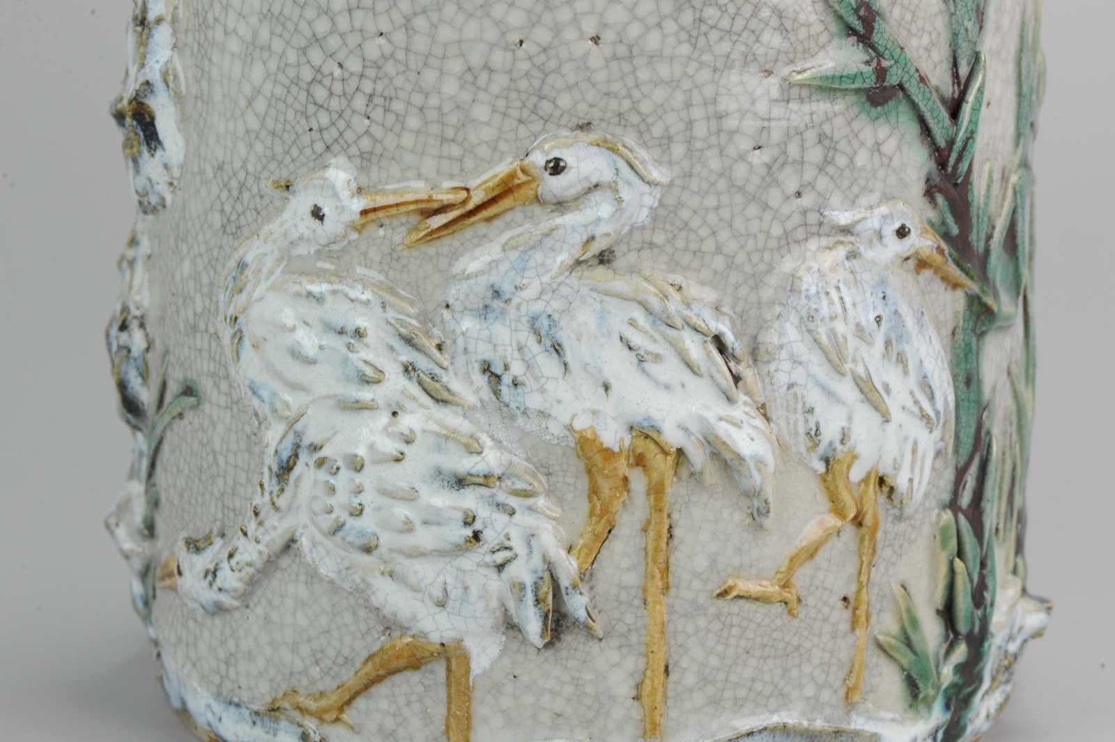 Artist Liang Ju Cheng Chinese Porcelain ProC Bitong Brushpot Water Landscape For Sale 12