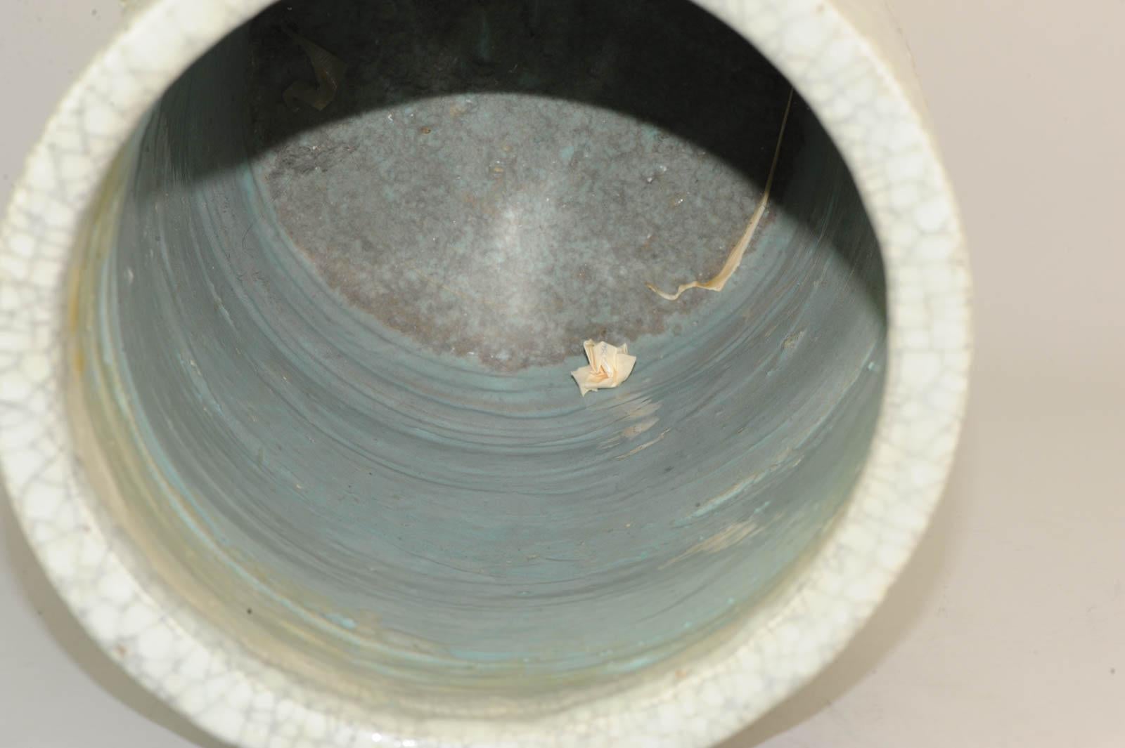 Artist Liang Ju Cheng Chinese porcelain ProC Bitong Brushpot Water Landscape For Sale 3