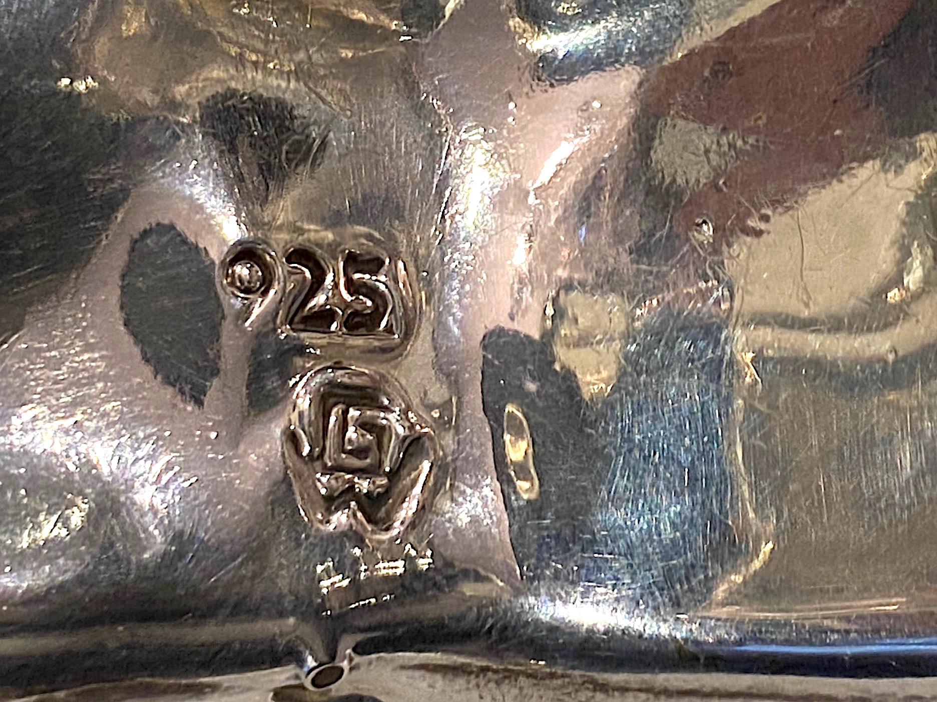Artist Made 1980s Abstract Sterling Cuff Bracelet 11