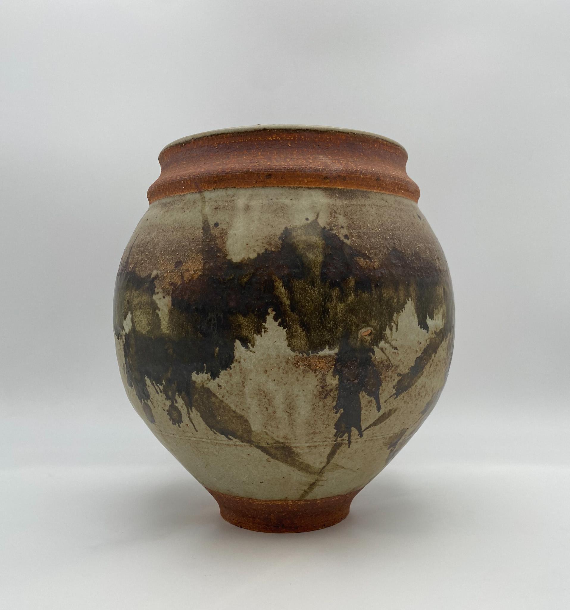 20th Century Artist Made Ceramic Vase Signed 