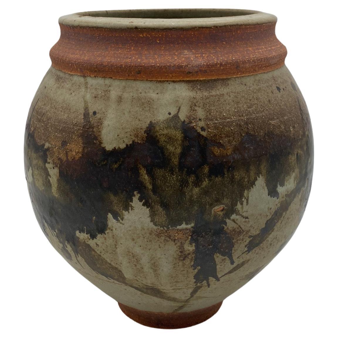 Artist Made Ceramic Vase Signed " MB ", United States, circa 1970