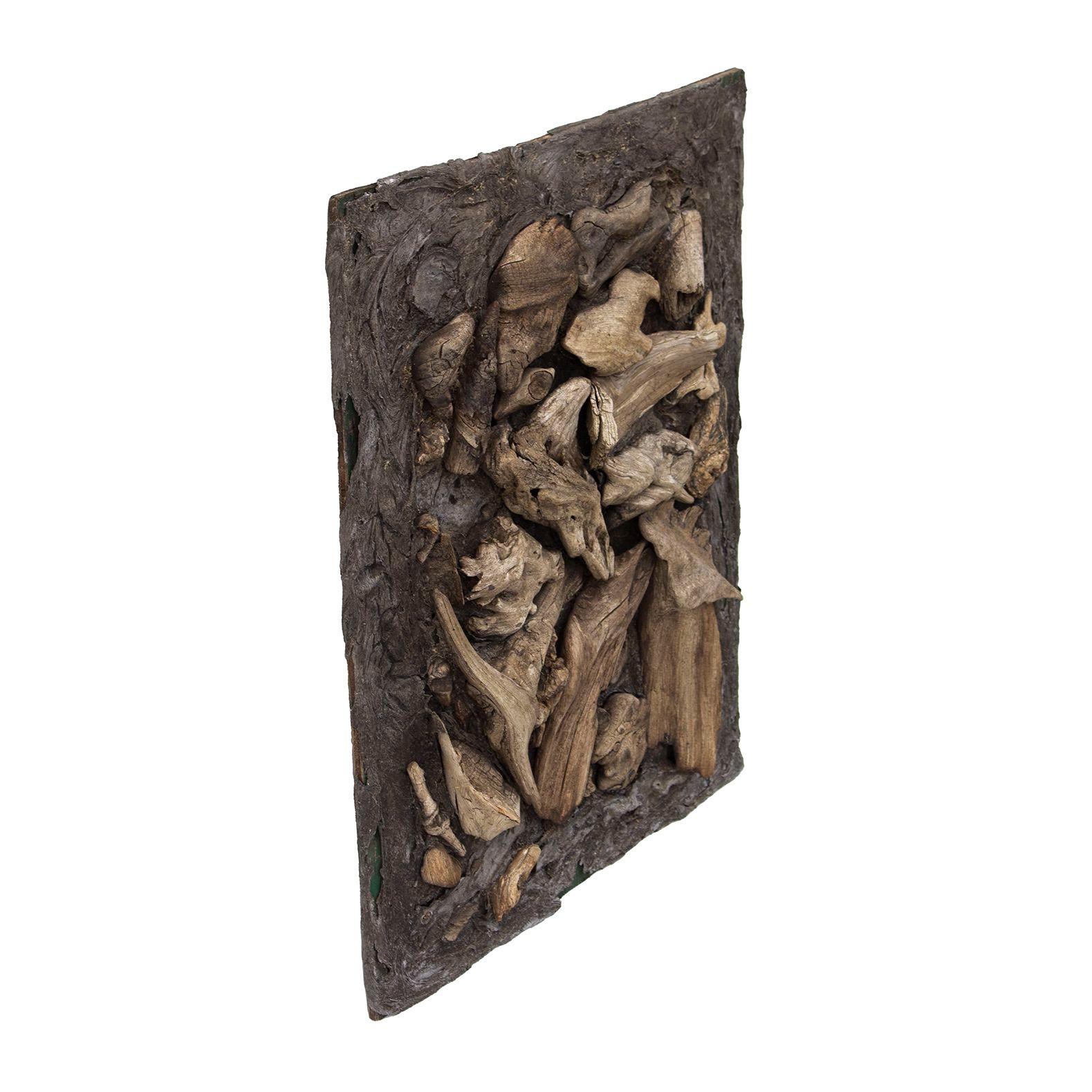 Artist-Made Driftwood Bas Relief In Good Condition For Sale In Grand Rapids, MI