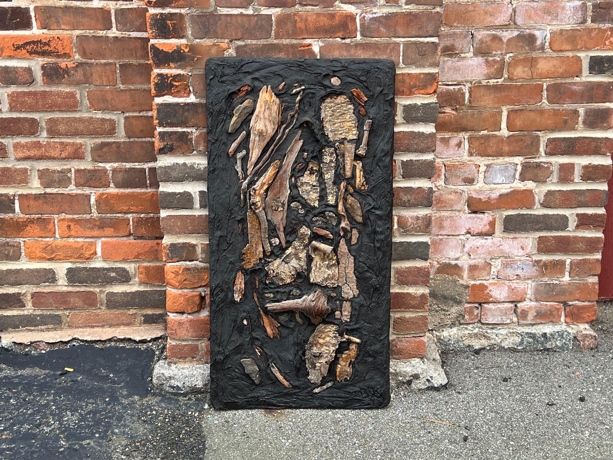 Late 20th Century Artist-Made Driftwood Bas Relief on Board #2 For Sale