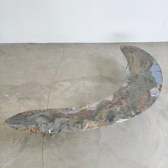 Artist Made Hand Dyed Concrete Boomerang Coffee Table, 2025