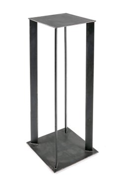 Artist Made Industrial Steel Pedestal Stand by Robert Koch, USA 2018