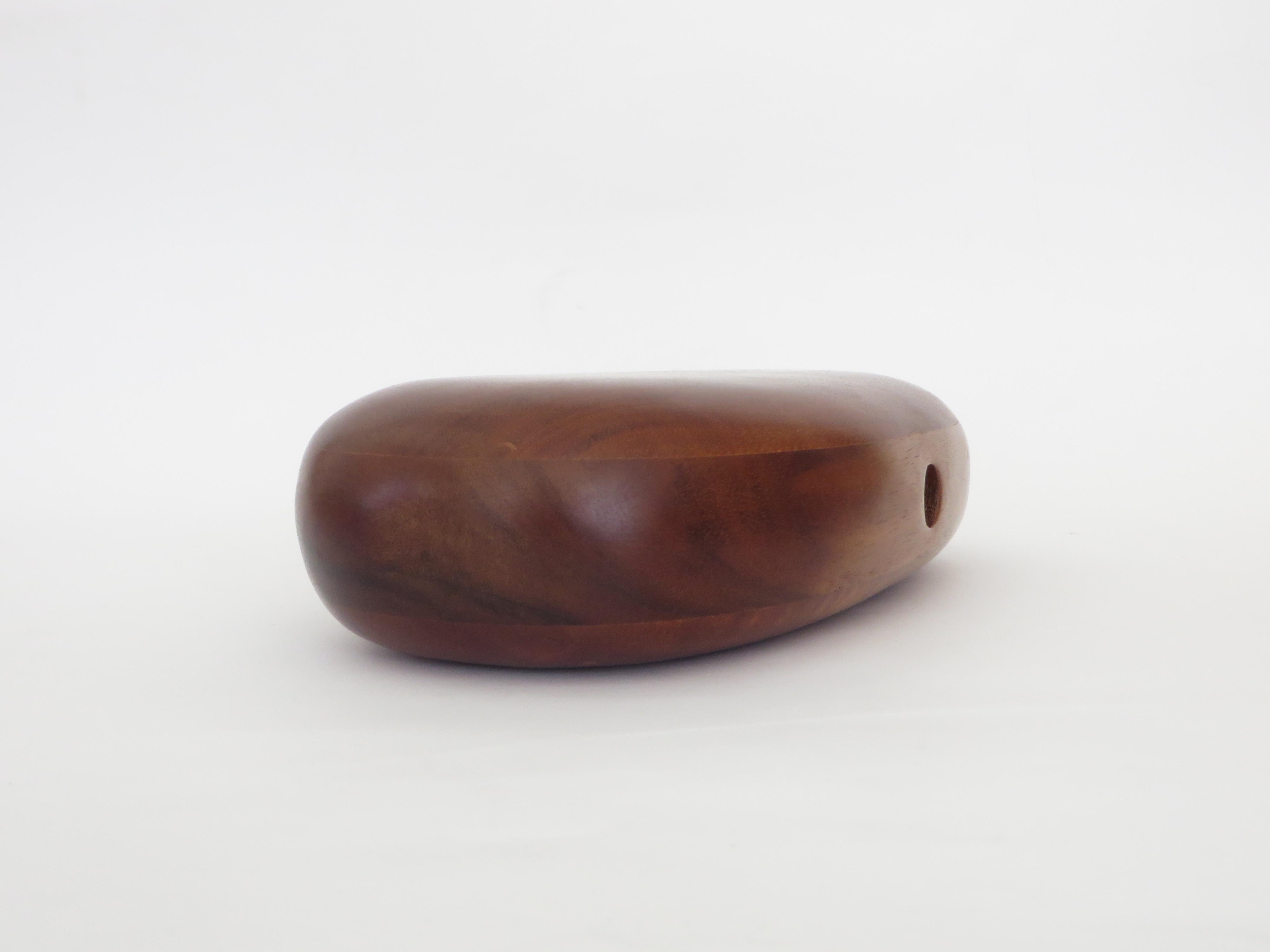 Artist Made Koa Wood Oval Jewelry Box With Velvet Lined Drawer by Dean Santner  3