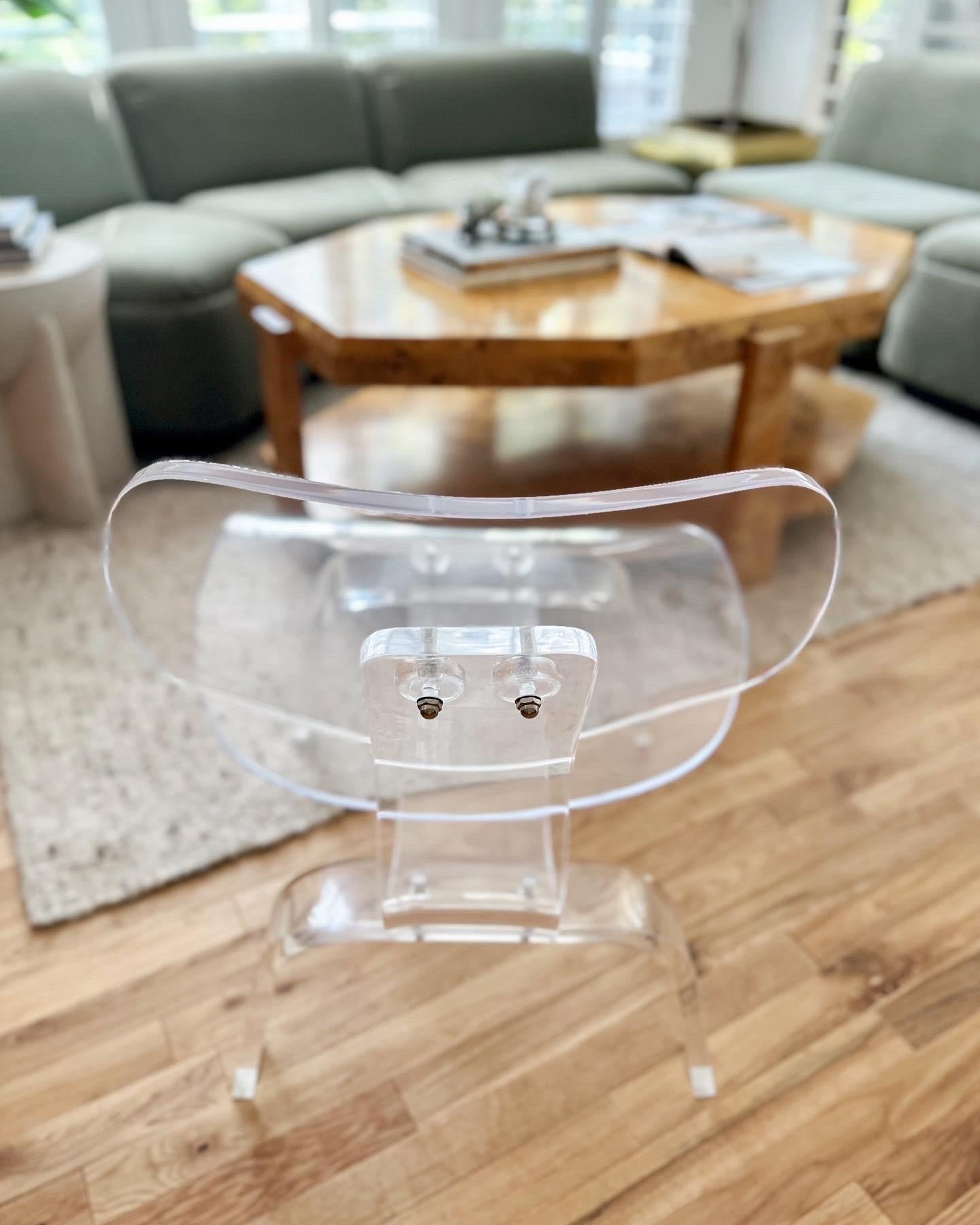 Artist-Made Lucite Lounge Chair Styled After Eames LCW 4