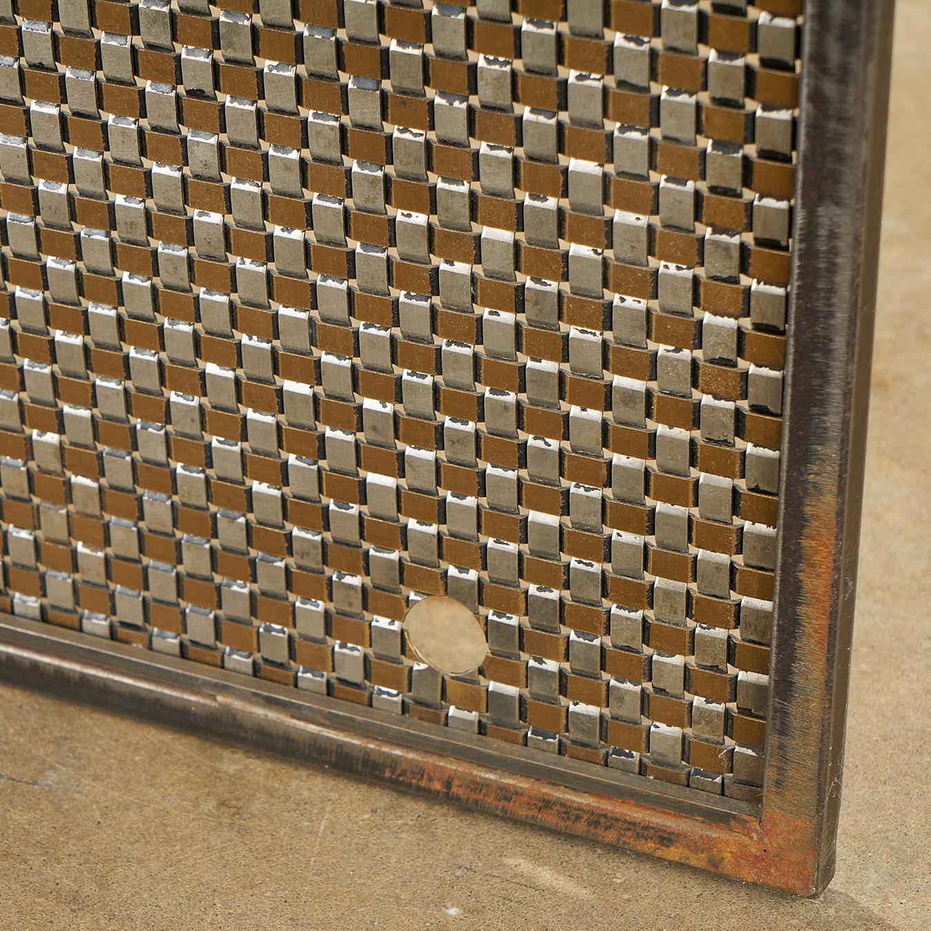 Artist Made Metal Folding Screen Room Divider, Maurice Beane  For Sale 5