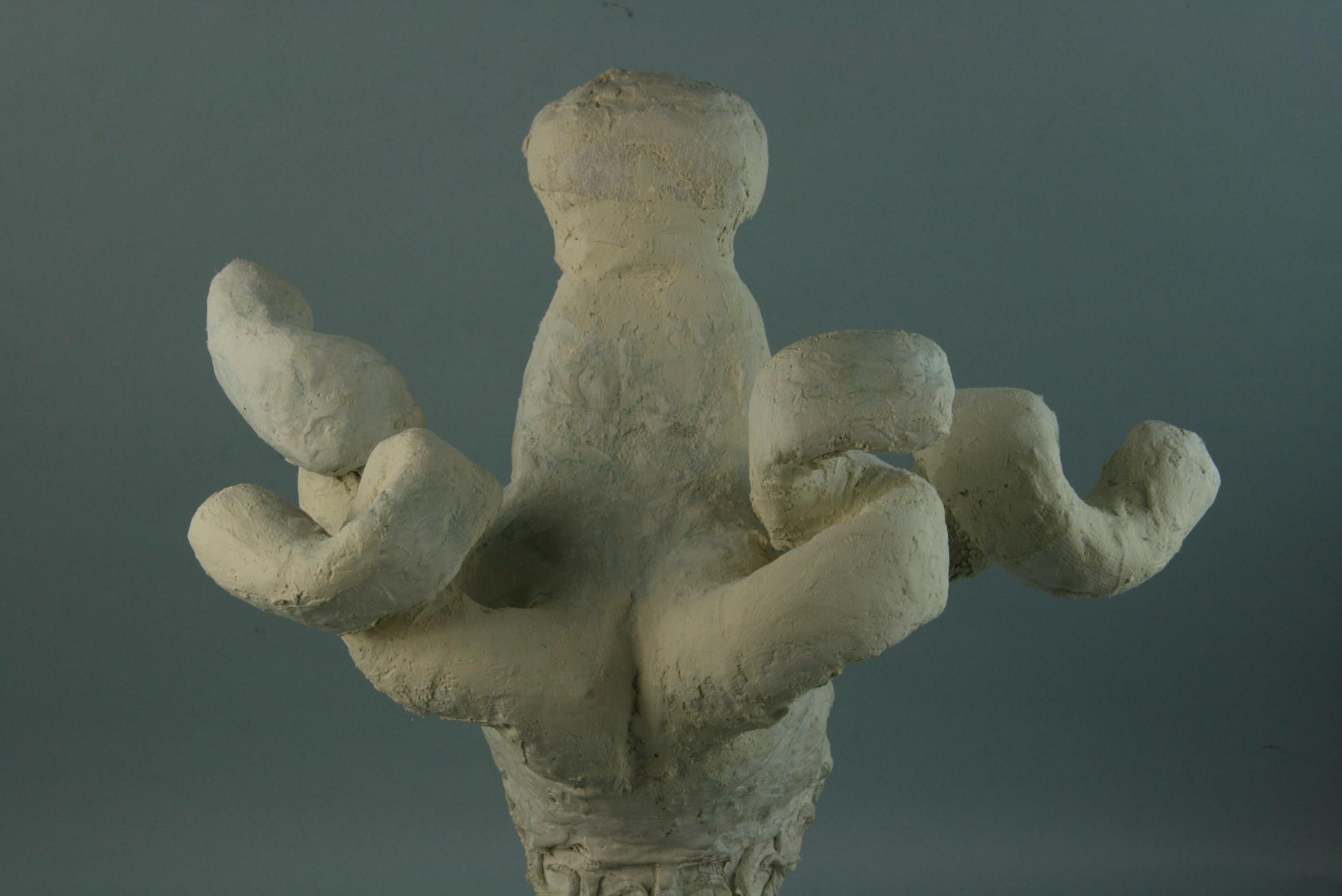 Große, vom Künstler gemacht  Medusa-Skulptur aus Gips (Mitte des 20. Jahrhunderts) im Angebot