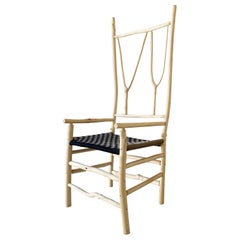 Artist-Made Studio Craft Zweigstuhl + Sitz aus geflochtenem Schachbrett Artist-Made Studio Craft Zweigstuhl + Sitz aus geflochtenem Schachbrett