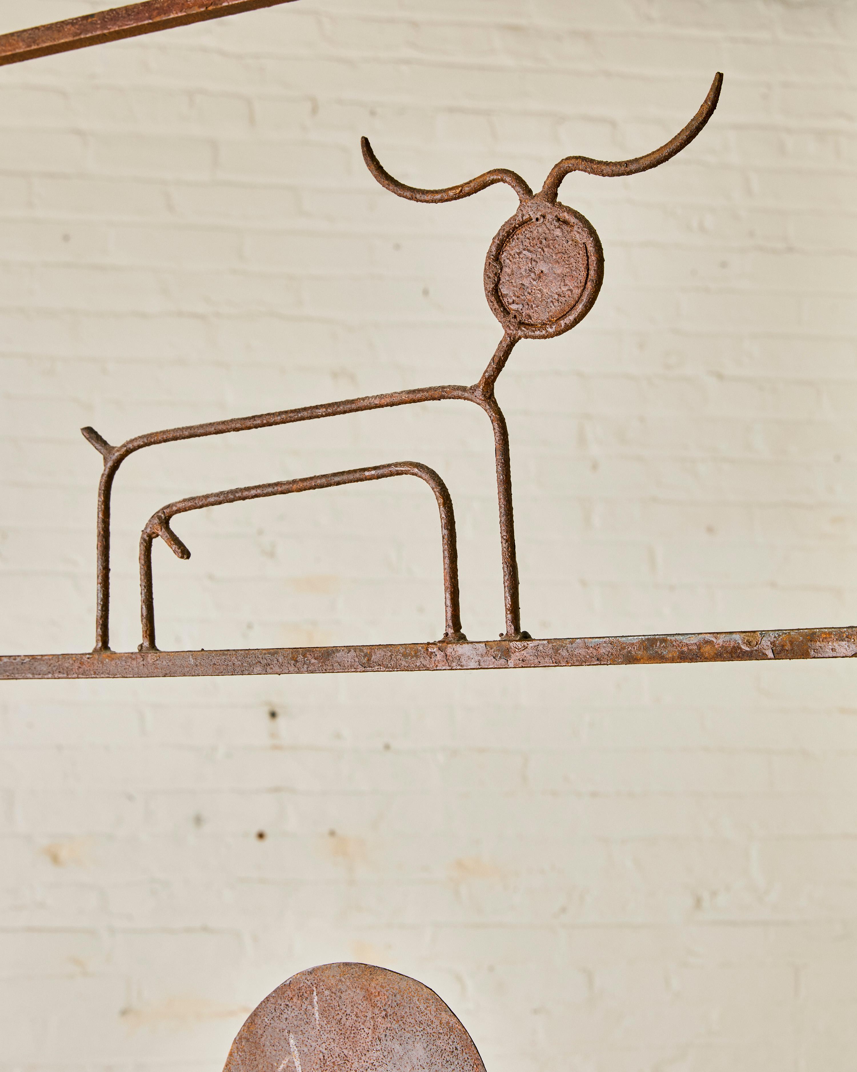 Artist Made Tri-Folding Iron Screen 2