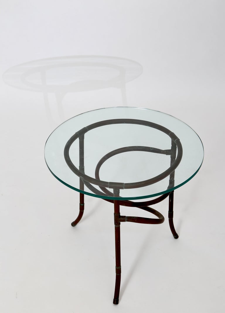 ArtistMade Whimsical Copper Side Table For Sale at 1stDibs