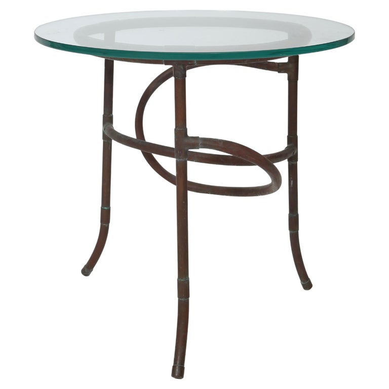 ArtistMade Whimsical Copper Side Table For Sale at 1stDibs