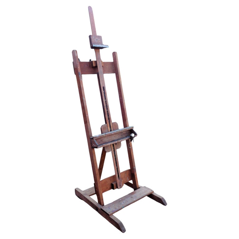 Artist Painters Floor Easel, 1940's For Sale at 1stDibs